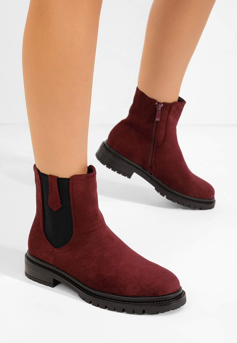 Bottines femme bordeaux Nevea