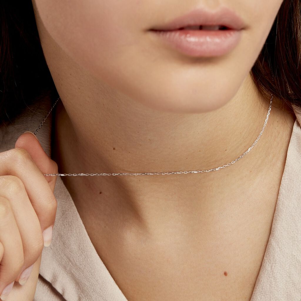 Chaîne Claudine Argent Blanc