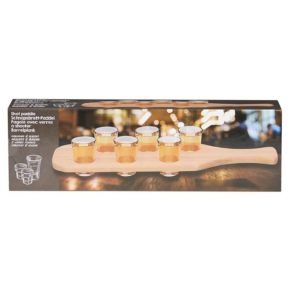 Planche cocktail avec 6 verres à shooter