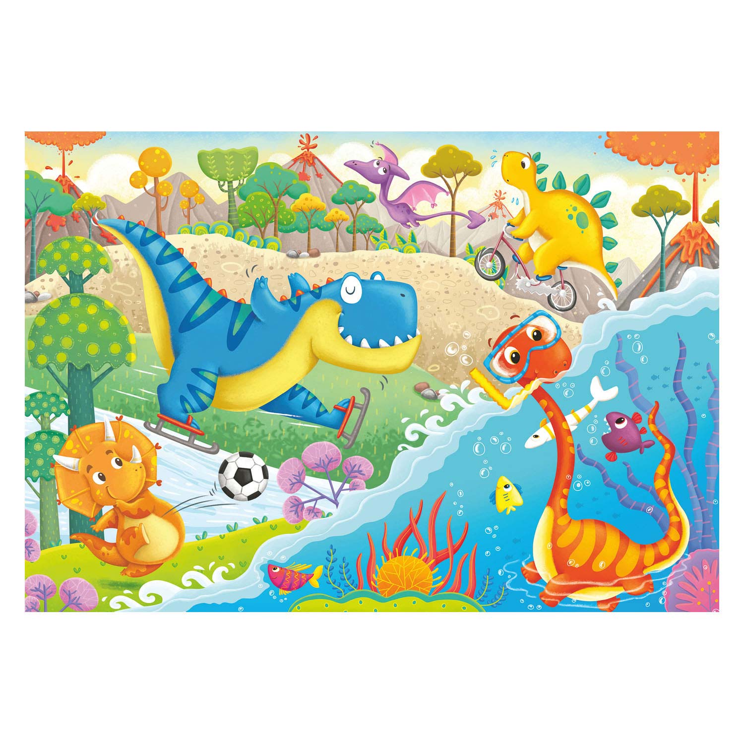 Lievelingsdino's Puzzel, 2x12st.