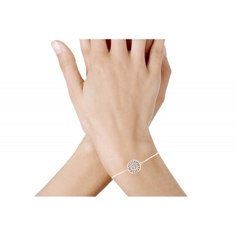 Bracelet Argent Arabesque Ronde