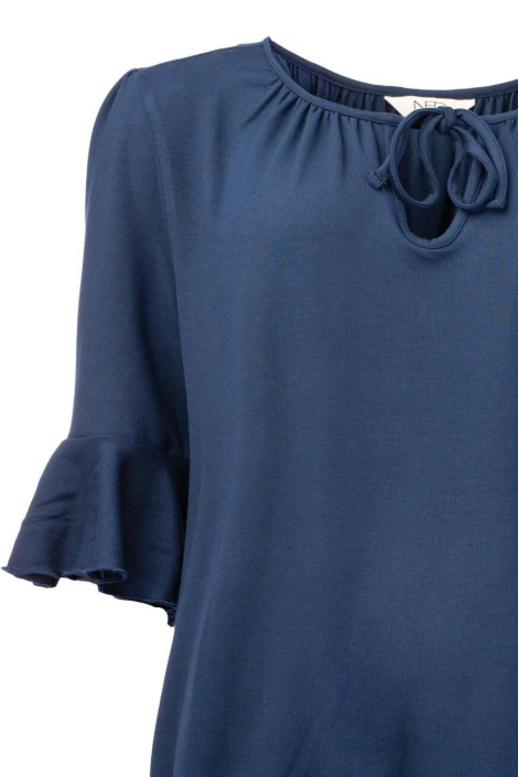 NED blauwe dames blouse