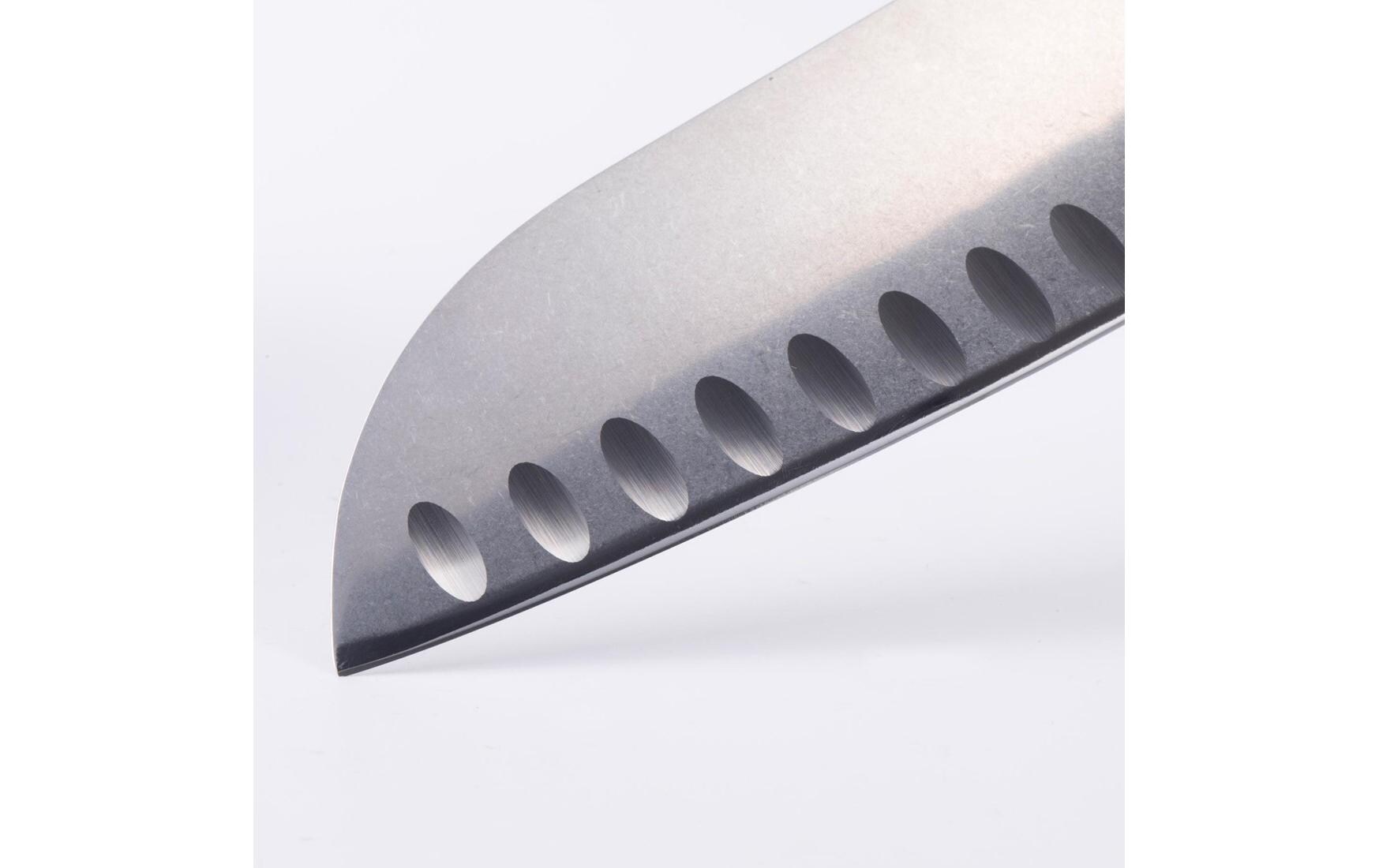 Kochmesser Custom 18 cm, Blau/SilberJapanisches Kochmesser Santoku