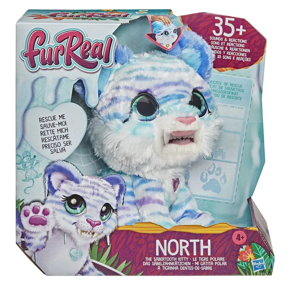 FURREAL - PELUCHE TIGRE BLANC FRILEUX
