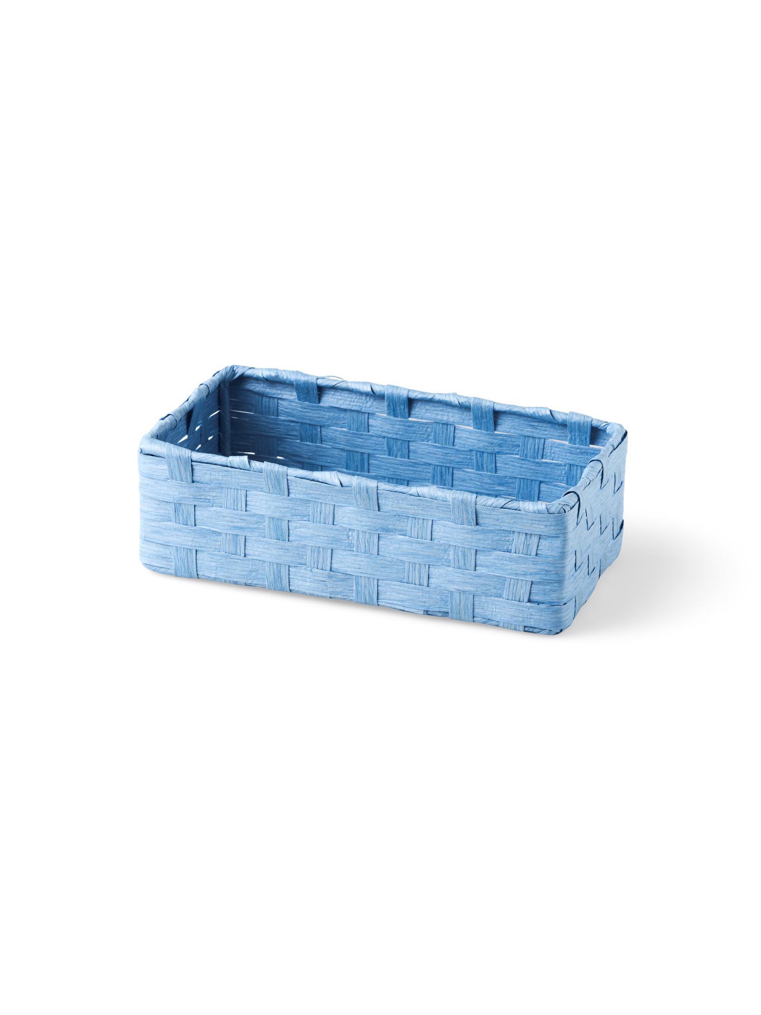 Kurv | Papir/jern. 22,5 x 12,5 x 7 cm. | Misty Blue
