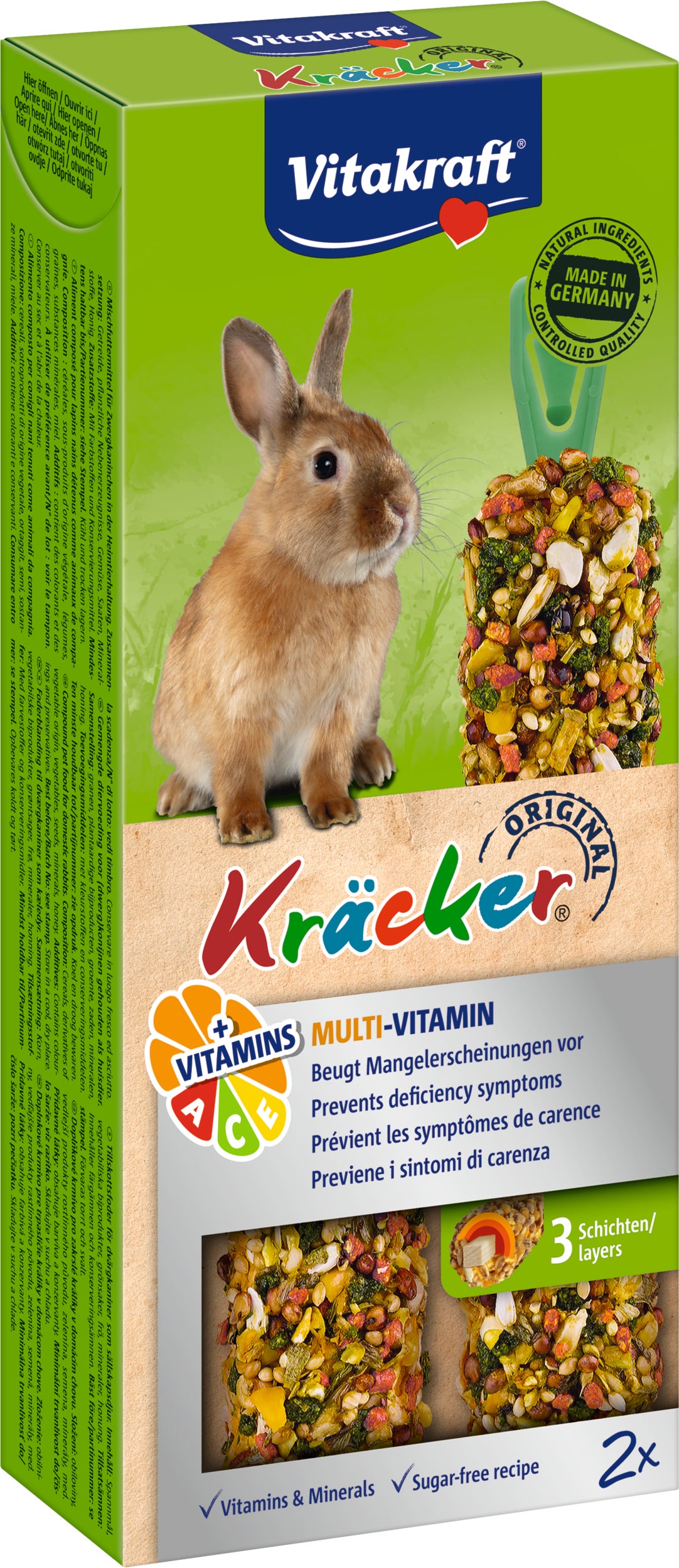 Vitakraft konijnensnack Kräcker multi vitamine 2 stuks