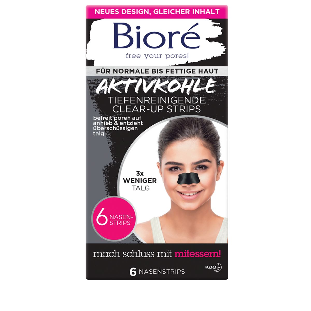 BIORE tiefenreinigende Clear-Up Strips<br>6 Stück, mit Aktivkohle