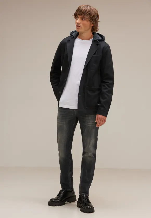 Blazer mit Kapuze - Black