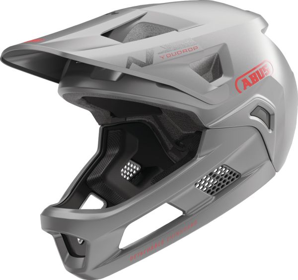 Abus YouDrop FF Junior Fullface Hjelm, Ti Silver
