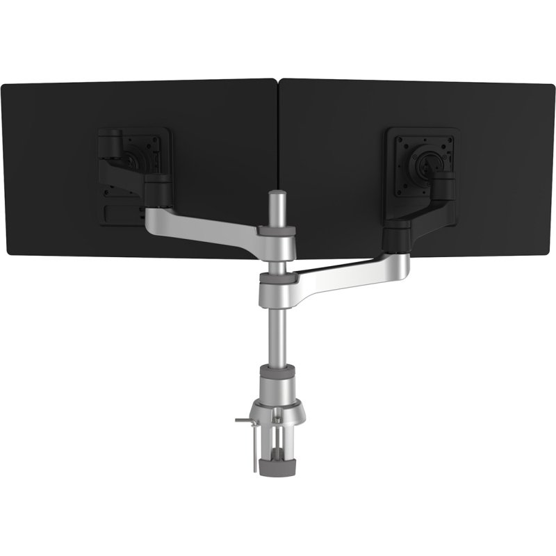 R-Go Tools Bras d'écran R-Go Zepher, bras réglable pour moniteur double, 100% circulaire, capacité de charge jusqu'à 8 kg, noir
