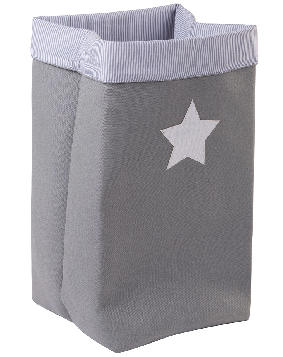Aufbewahrungskorb STAR STRIPES (32x32x60) in grau
