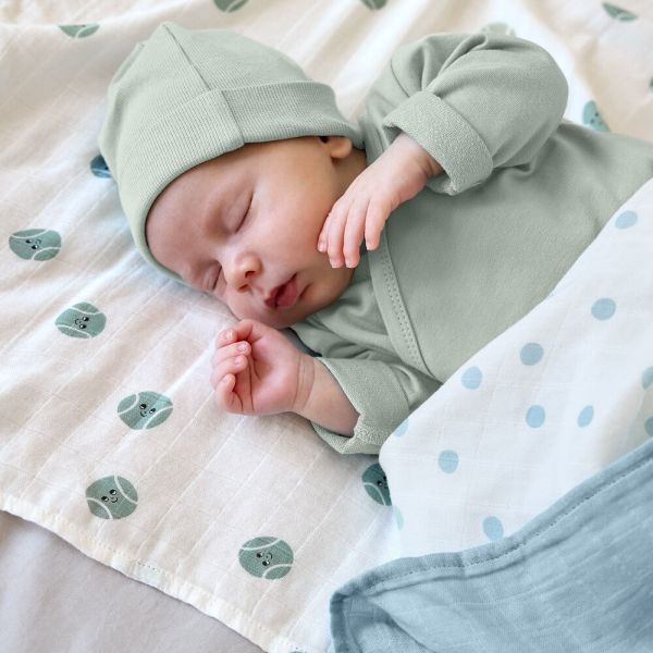 Lässig Tiny Team Swaddle - 3 Stuks - 80 x 80 cm - Heavenly Soft - Pale Blue