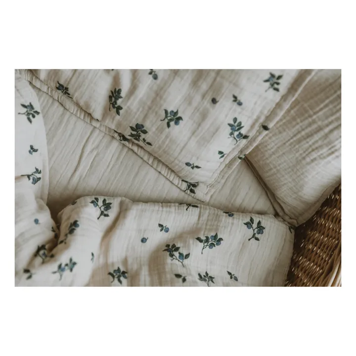 garbo&friends Parure de lit Blueberry en mousseline de coton | Ivoire