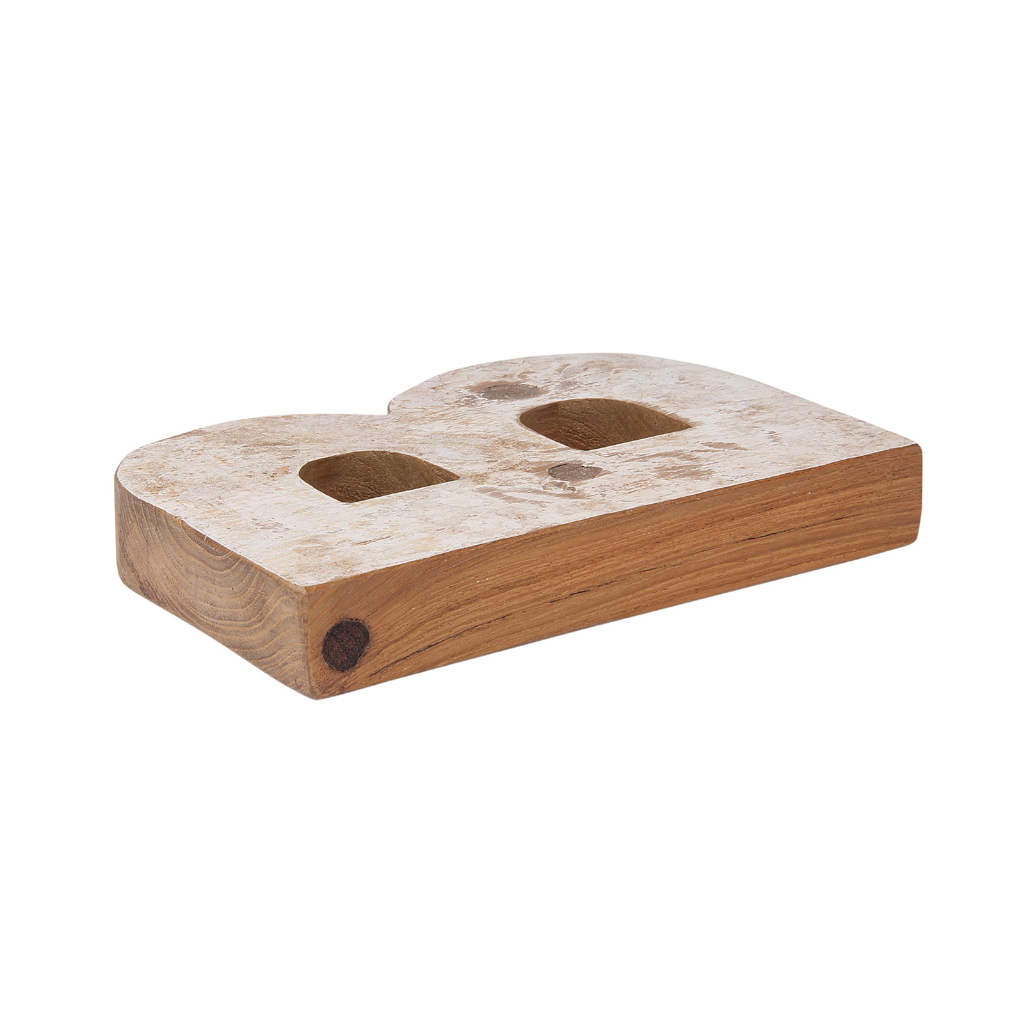 Holzbuchstabe 'B', mehrfarbig, T 2,5 cm, B 13 cm, H 19 cm von fischer's lagerhaus