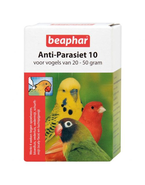 Beaphar Anti-Parasiet 10 Vogel - Vogelapotheek - 2 pip 20 - 50 G