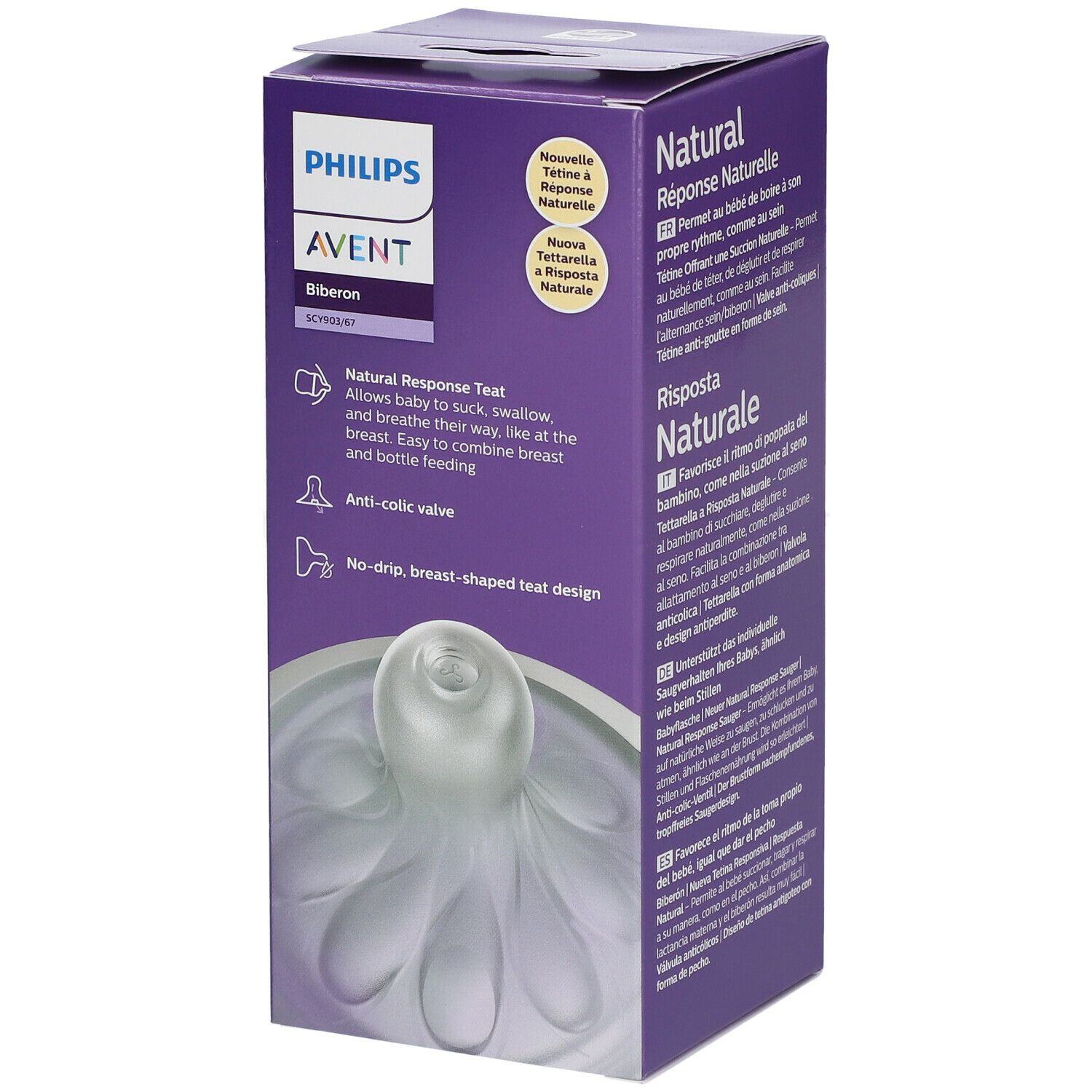 PHILIPS Avent Natural Response Babyflasche mit natürlicher Reaktion 260 ml SCY903/67