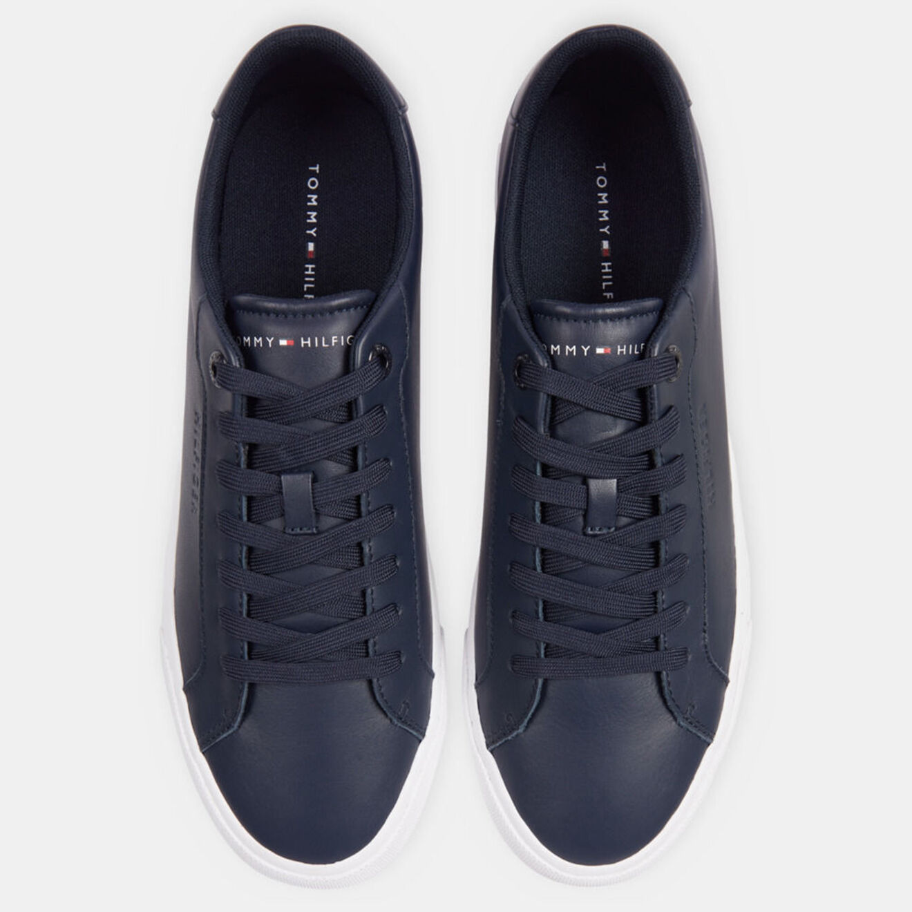 Tommy Hilfiger Baskets en Cuir Vulc Modern bleu marine