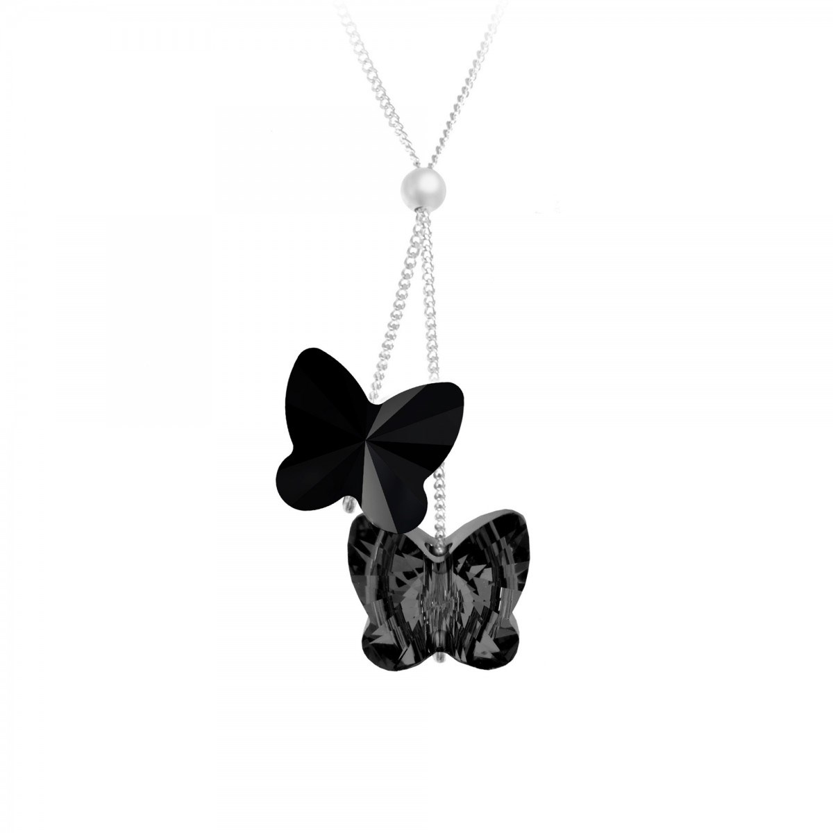 Collier papillons orné de Cristaux scintillants SC Crystal