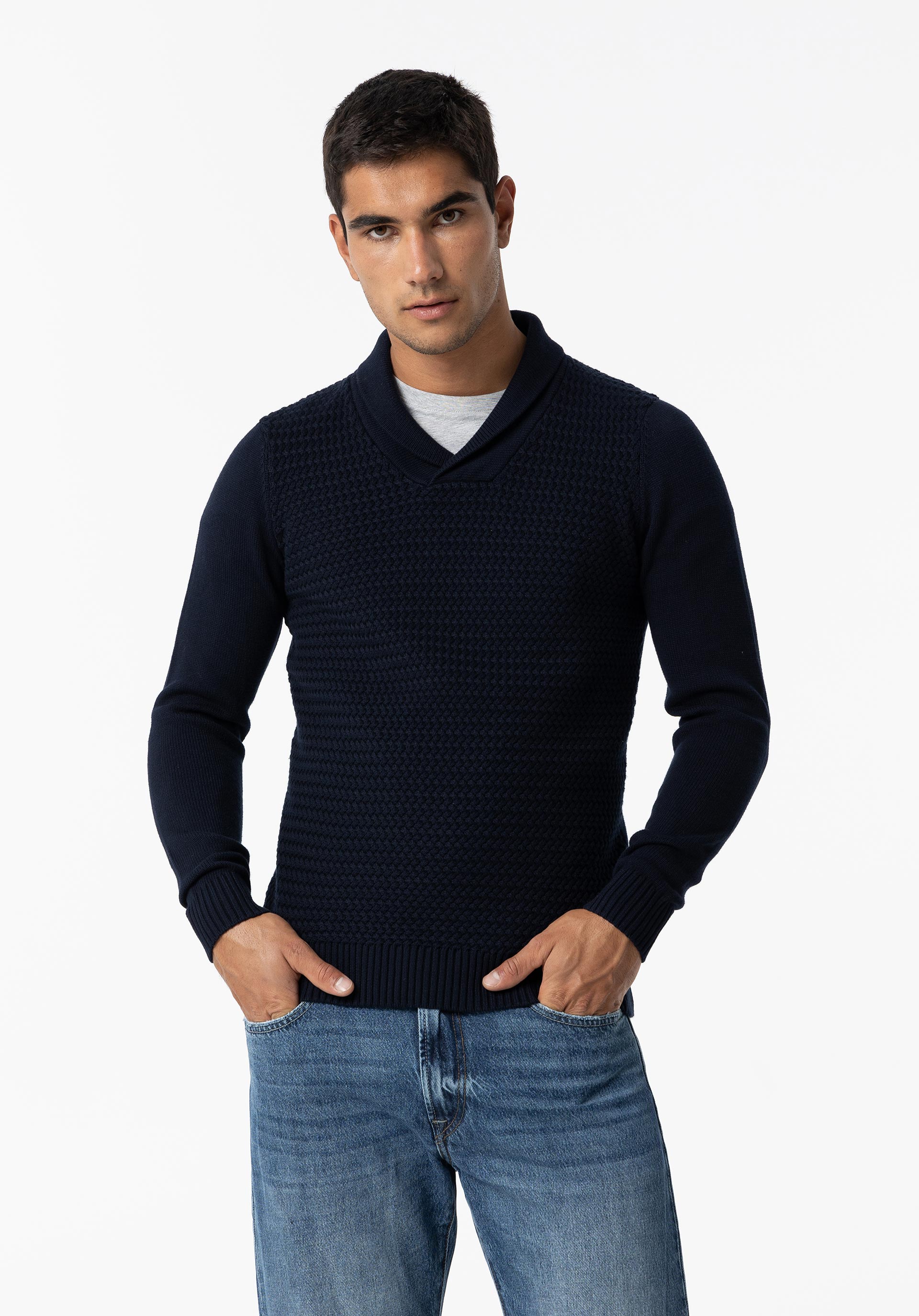 Camisola de Malha Decote Envolvente