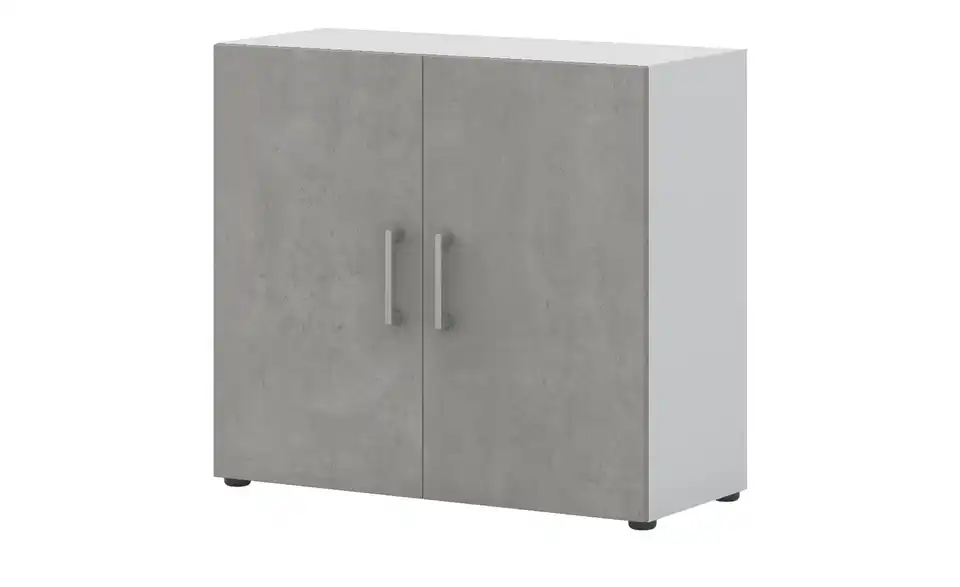 Aktenschrank Kasai 2 Türen 72 cm Weiß, Grau