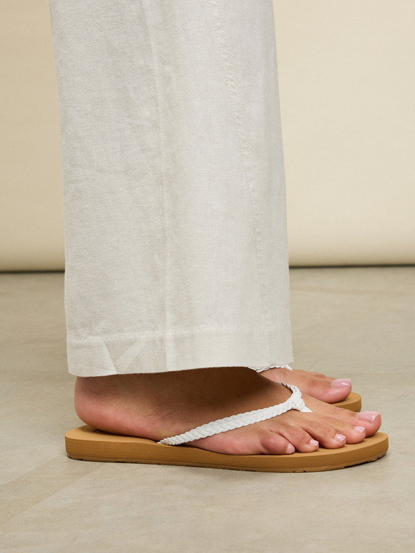 Costas Tongs de plage Blanc Femme