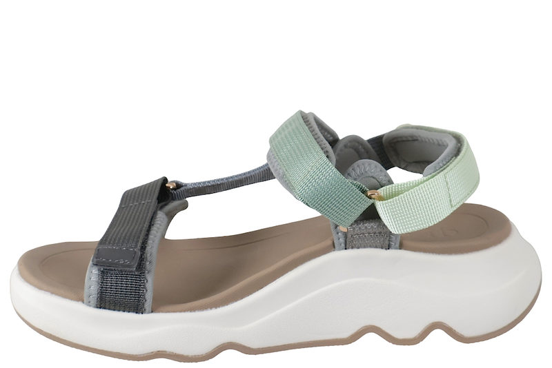 GREEN COMFORT VENICE SANDAL I GRØNT TEKSTIL