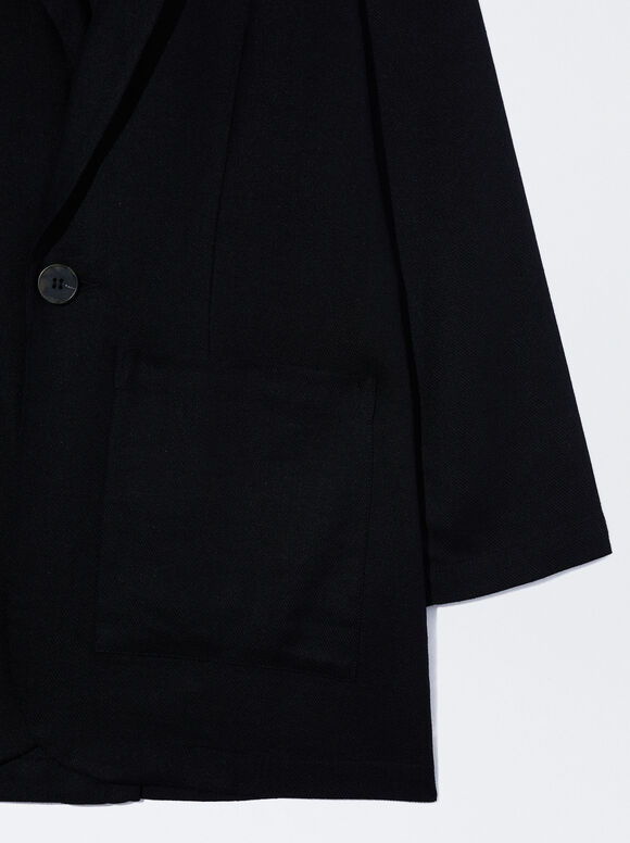 Blazer de linho - Preto
