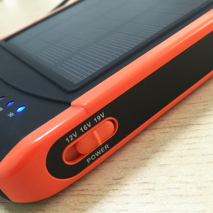 (23000mAh) USB A Mega Solar Powerbank Ladestation inkl. Ladeadapter 12V/16V/19V   Taschenlampe