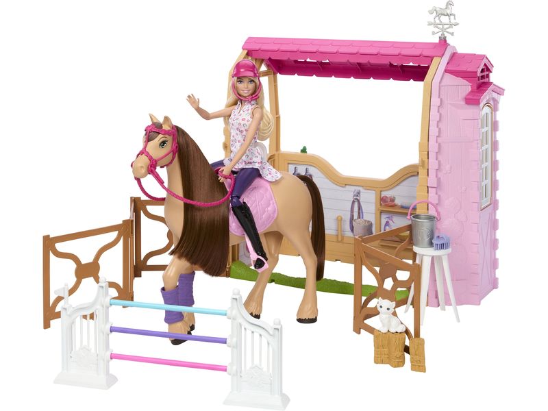 Barbie Spielset Barbie The Ultimate Stable Pferdestall-Spielset mit Puppe, Spielzeugpferd und Zubehör