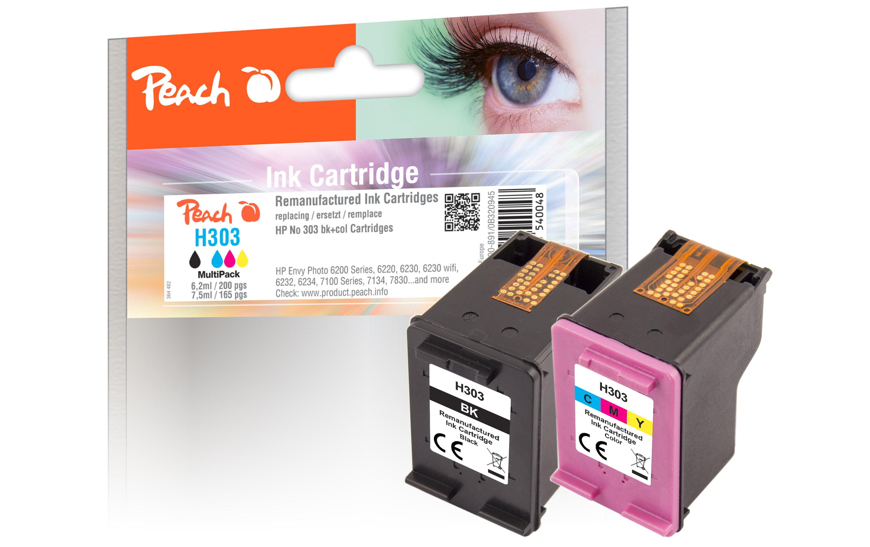 Tinte HP No. 303 Multi-Pack 3YM92A 1x BK, 1x CMYTintenset: Schwarz, Cyan, Magenta, Gelb