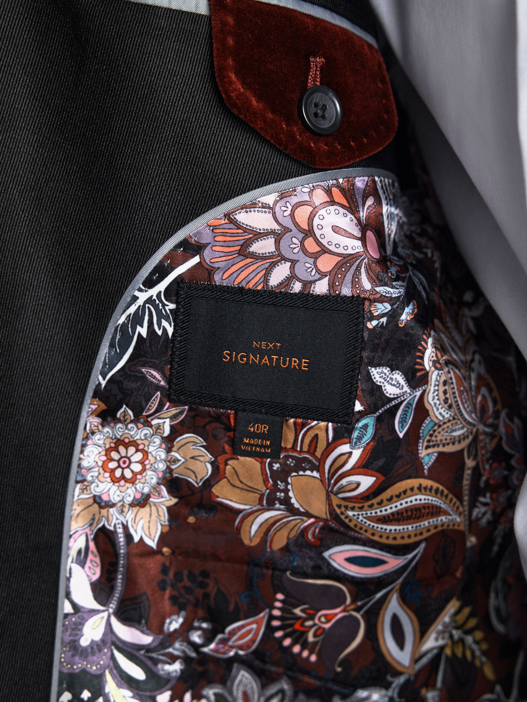 Bordeauxrood - Normale Pasvorm - Signature Pontoglio Italiaanse fluwelen blazer