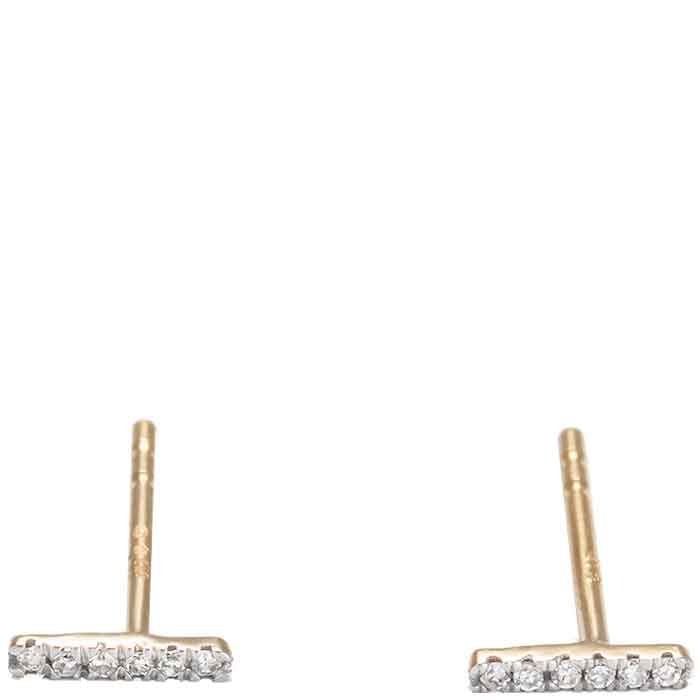 Boucles d'oreilles - Precious barrette - Or jaune 375/1000 & diamant