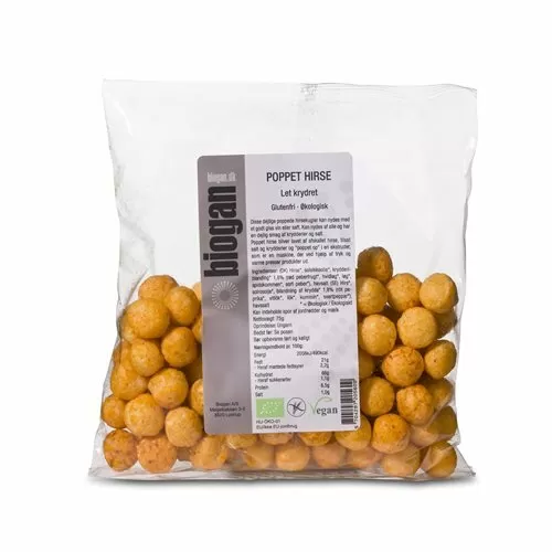 Biogan Poppet Hirse Let Krydret  Ø - 75 g.
