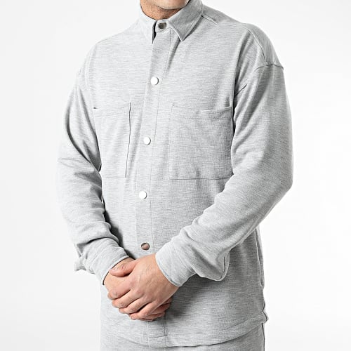 Ensemble Surchemise Et Pantalon Jogging LL610 Gris Chiné