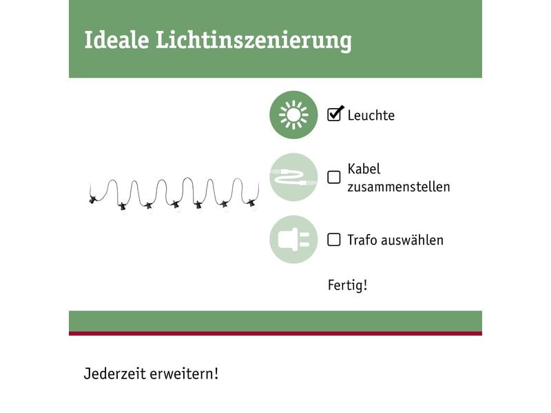 Paulmann Lichterkette Plug & Shine 680 cm, Weiss Dekoratives Lichtobjekt für den Aussenbereich