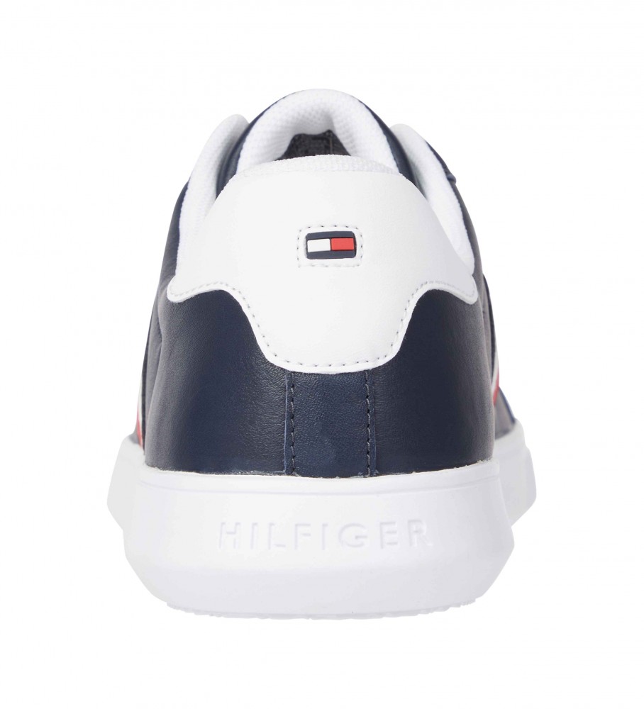 Tênis Tommy Hilfiger de couro com sola de borracha azul marinho