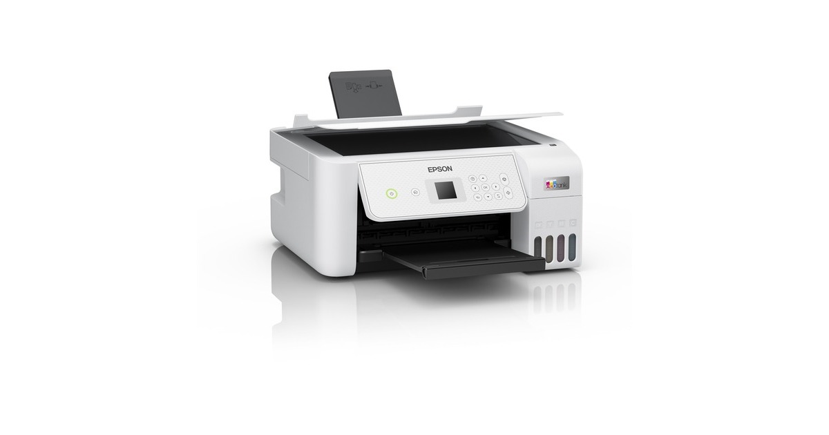 EpsonEcoTank ET-2876 A4 multifunctionele Wi-Fi-printer met inkttank all-in-one inkjetprinter  (Wit, Scannen, Kopiëren, Wi-Fi, inclusief tot 3 jaar inkt)