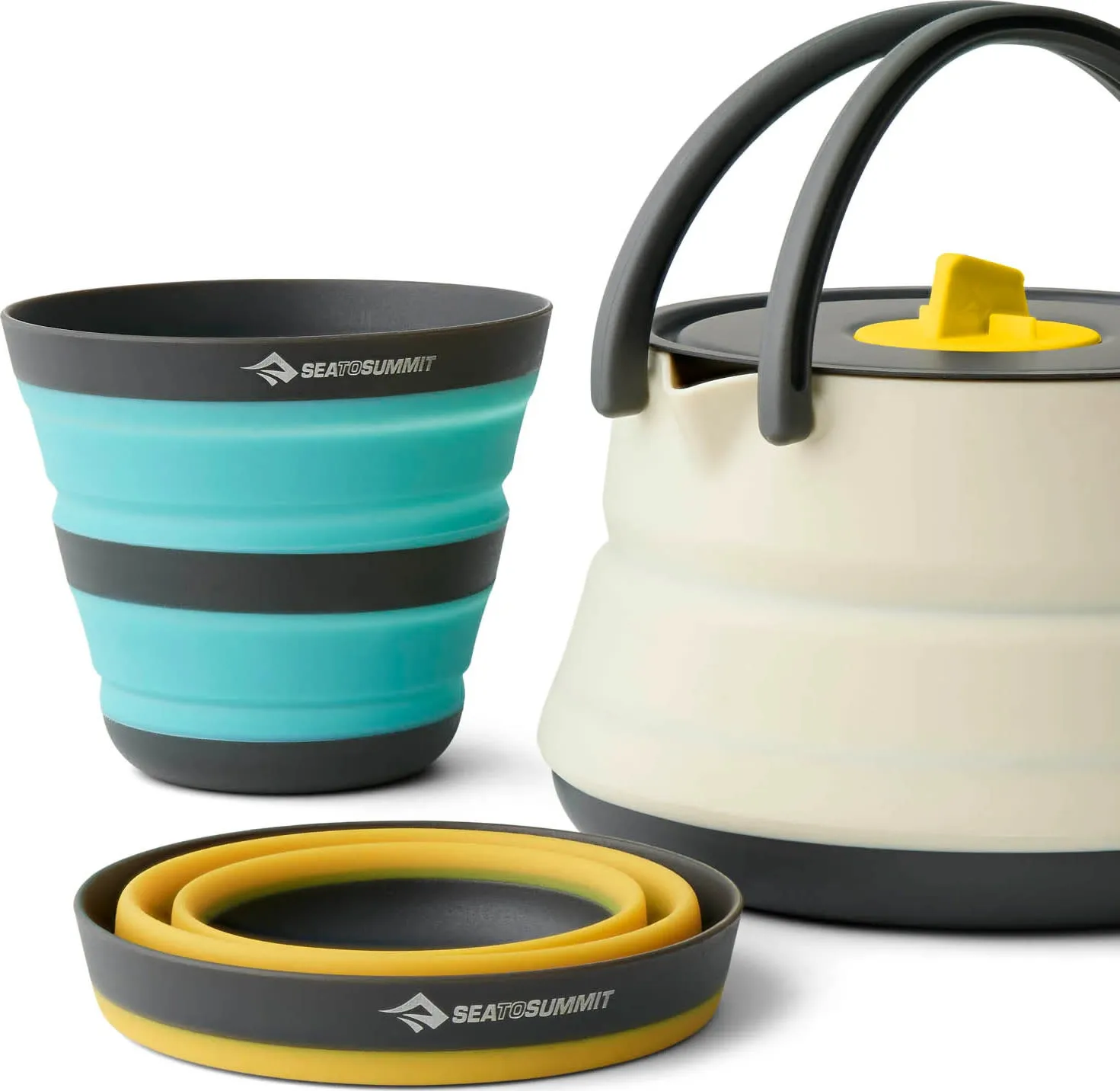 Sea To Summit Frontier Ultralight Collapsible Kettle Cook Set 3 Piece 1,1L With Cups Multi
