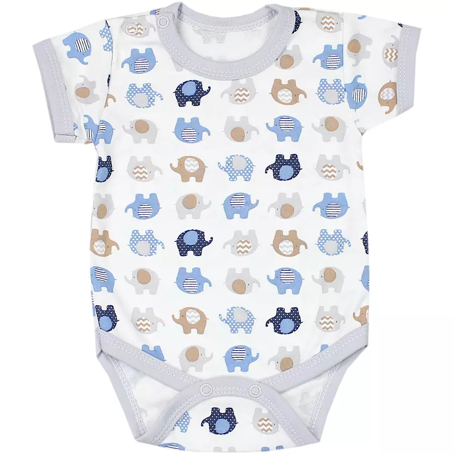 TupTam Jungen Baby Body Kurzarm 5er Pack blaugrau