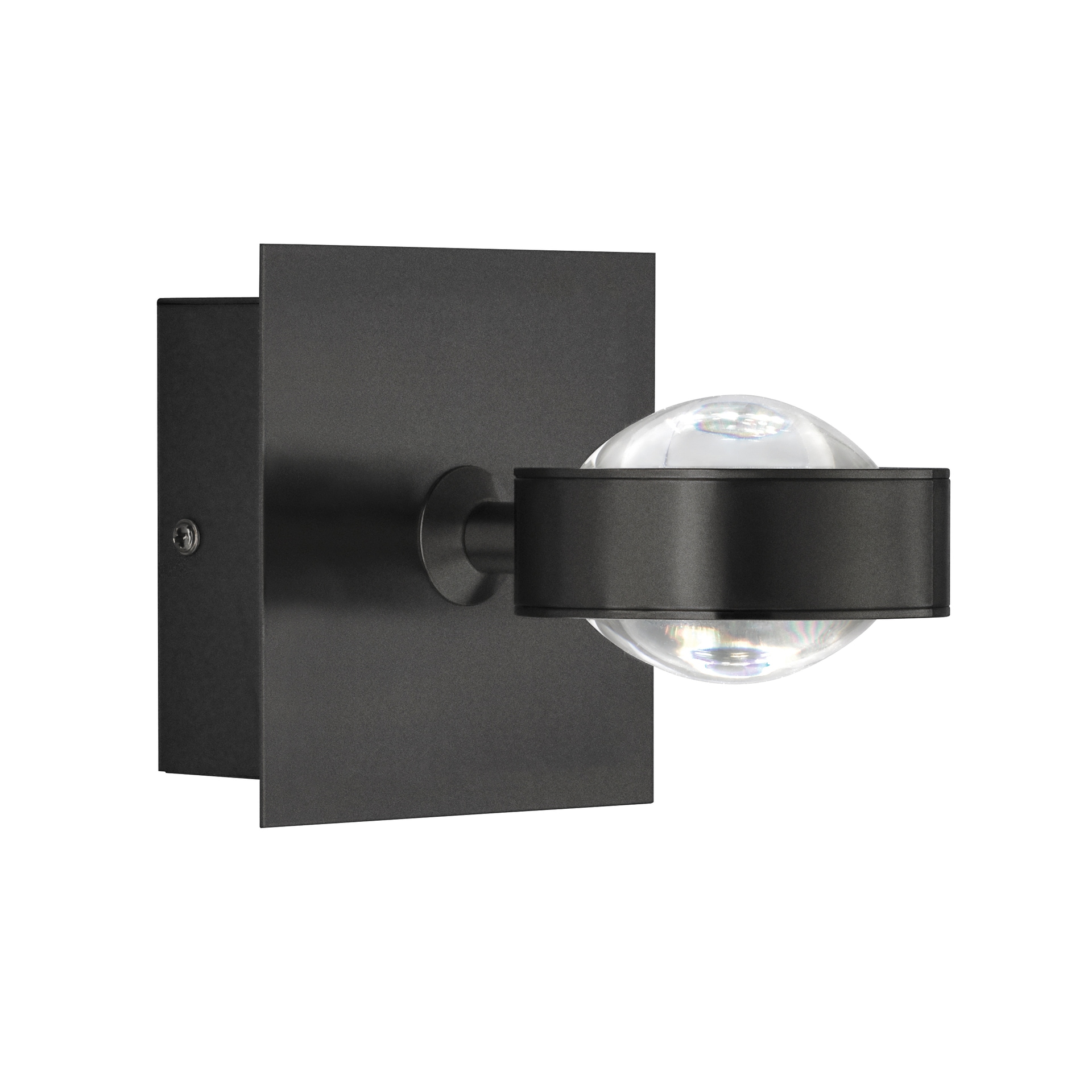 easy! by FHL LED Badlampe Wand Lense schwarz 12x16,5cm H12cm