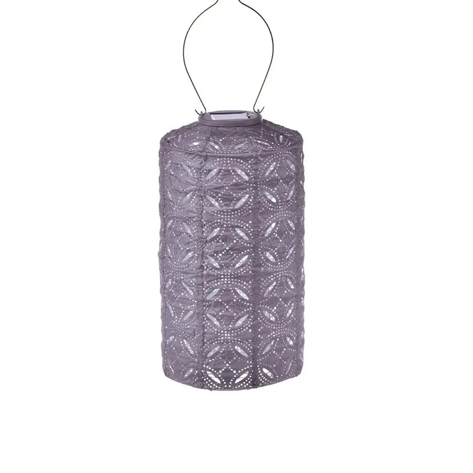 LUMIZ Solar Lampion Mandela Cylinder - 18 cm - Lichtpaars