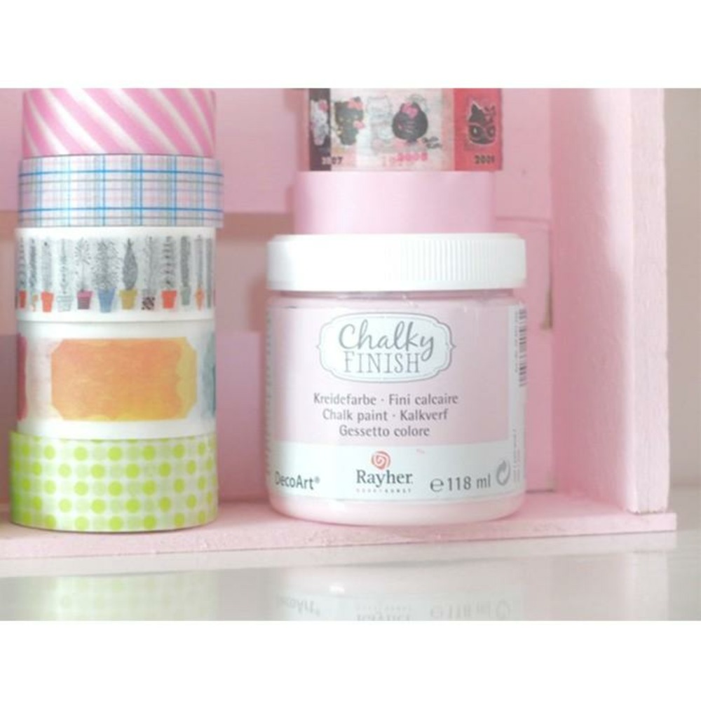 Peinture craie rose chalky finish