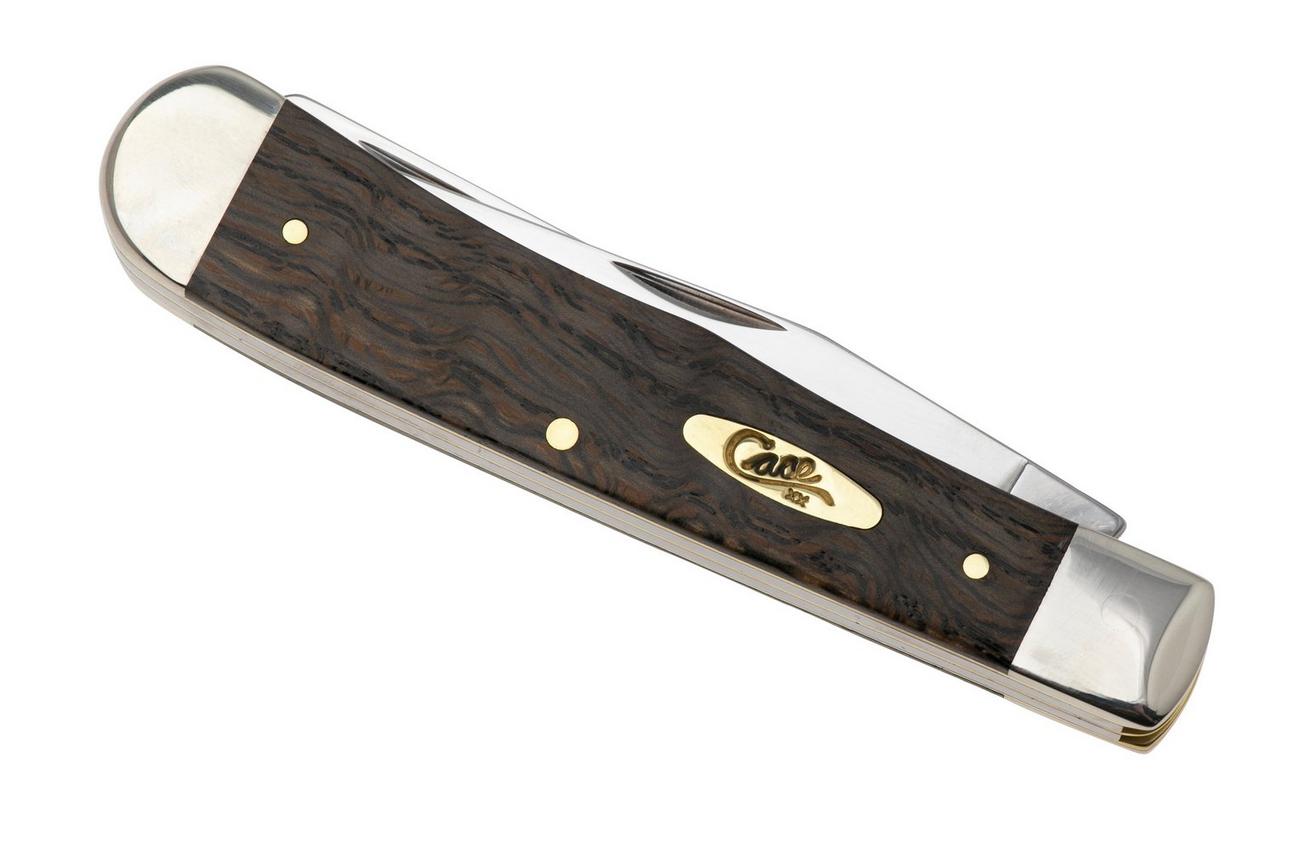 Case Trapper 14000 Smooth Black Curly Oak Wood 7254 SS, zakmes