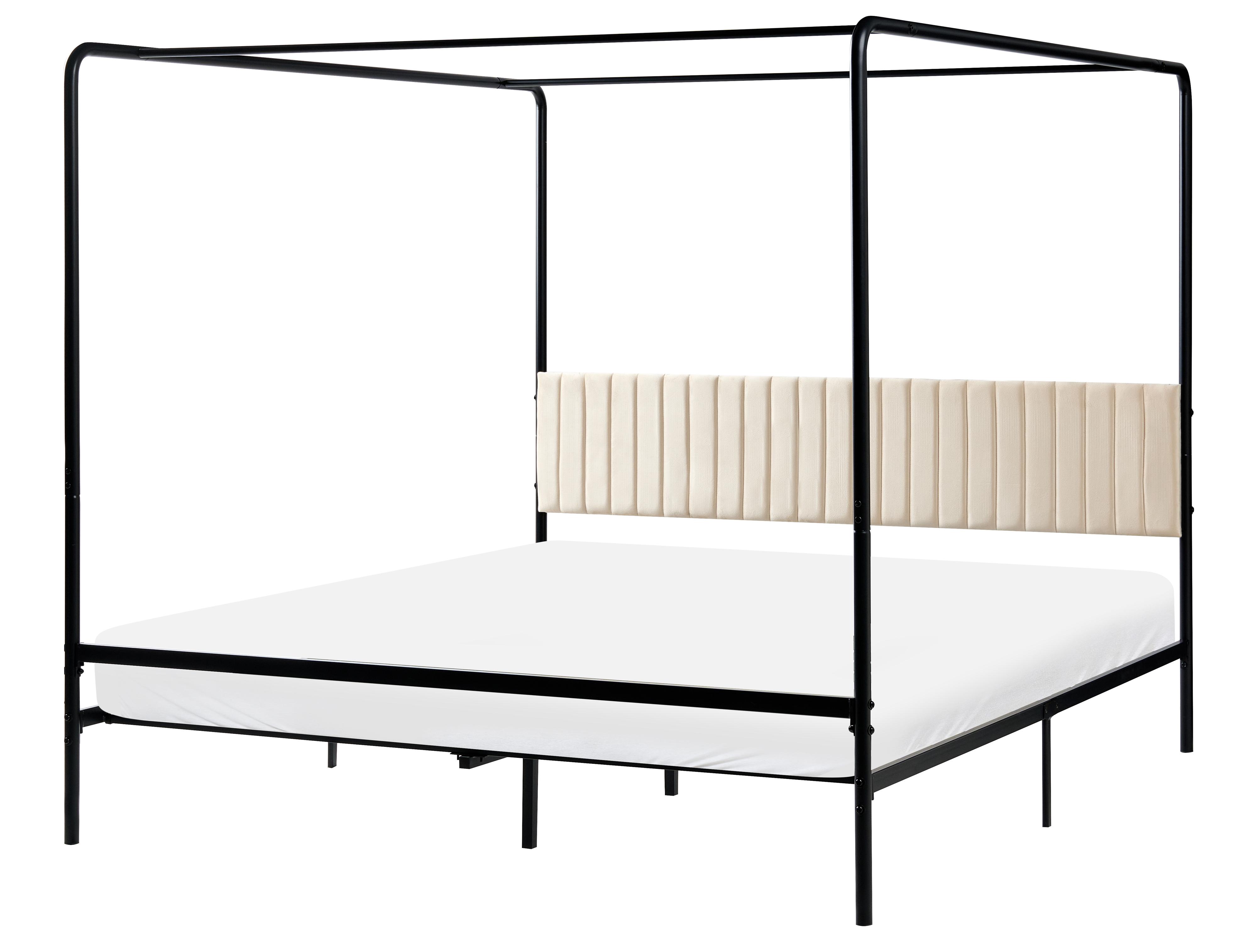 Hemelbed Metaal MIRABEAU 180 x 200 cm Zwart