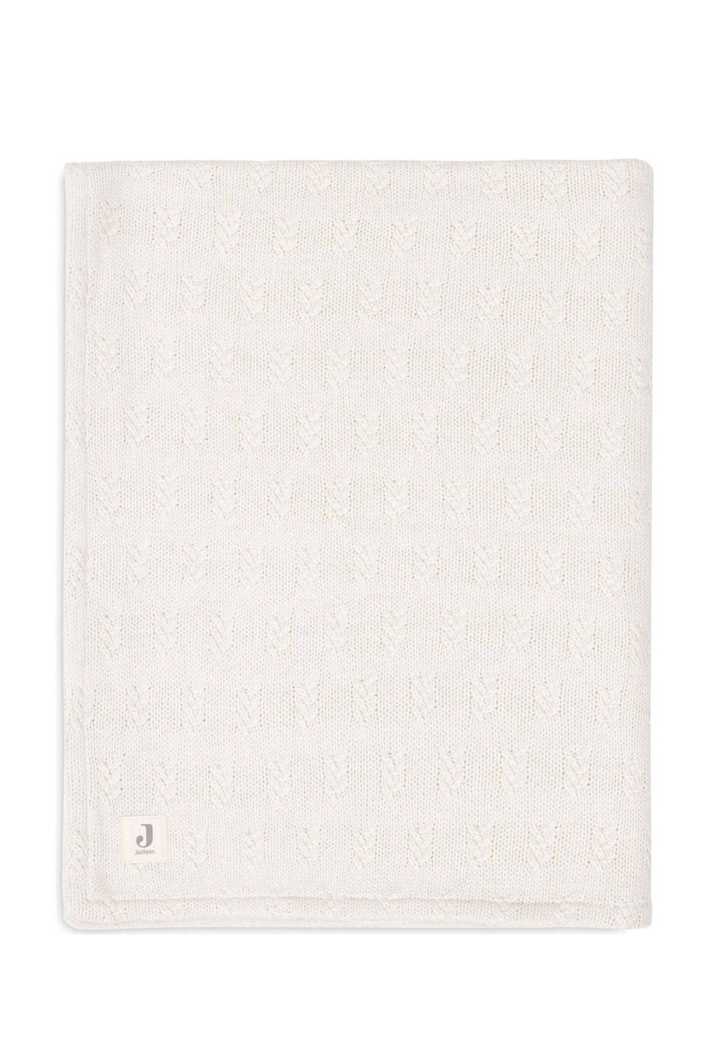 baby ledikantdeken 100x150cm Grain Knit - Oatmeal/Velour