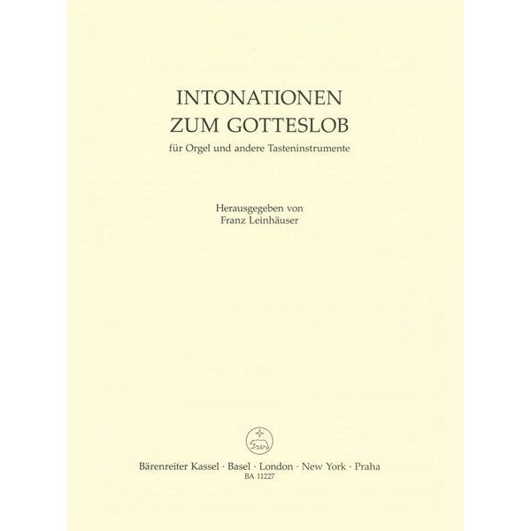 Bärenreiter Intonationen Zum Gotteslob
