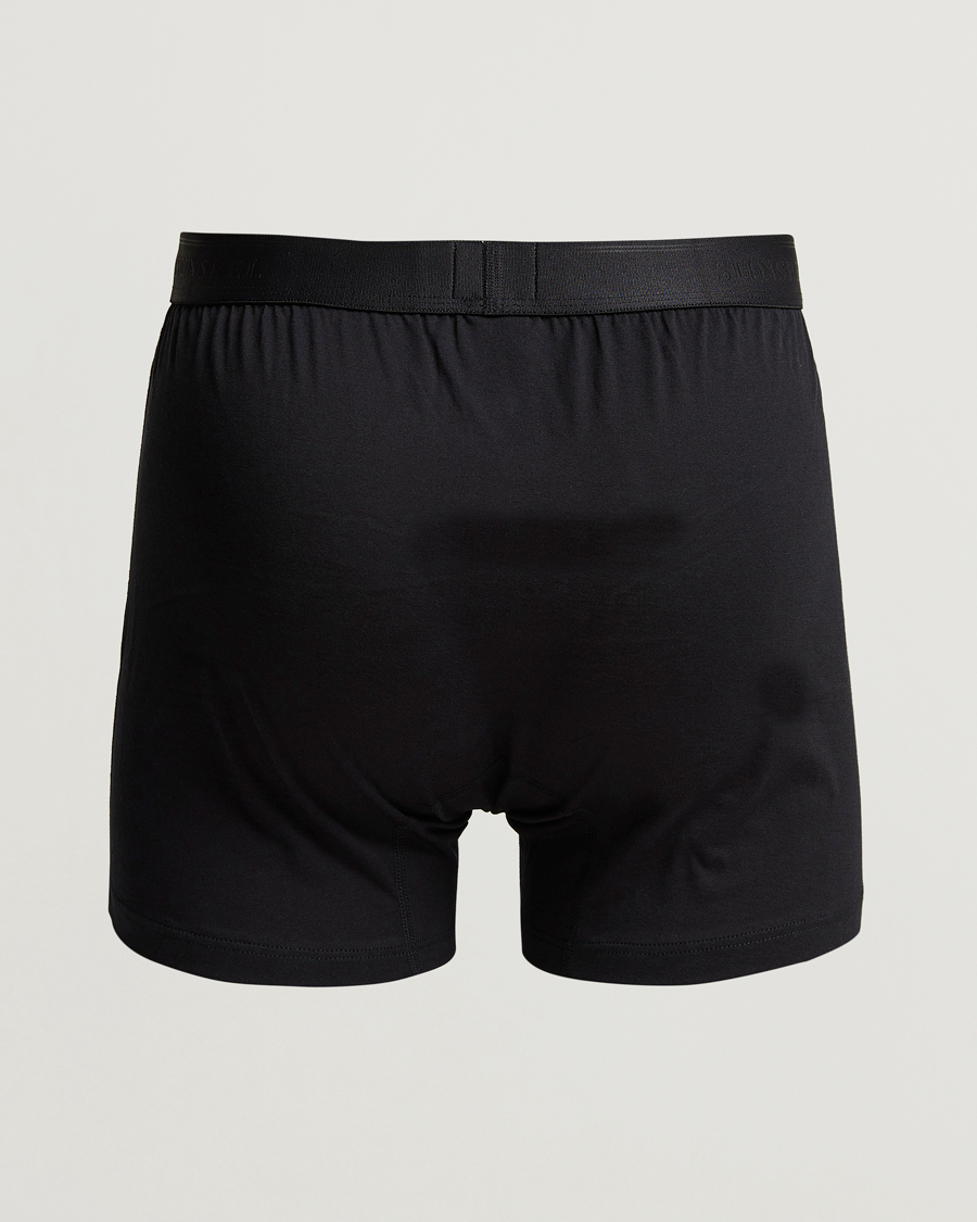 Sunspel Superfine Two Button Cotton Black