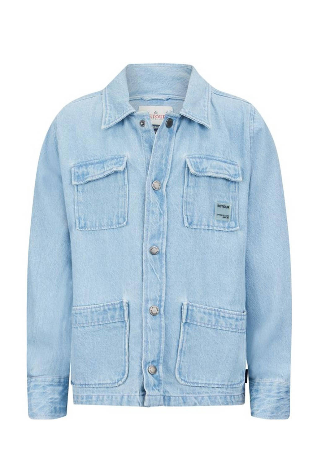 Retour Jeans denim overhemd Julian light blue denim