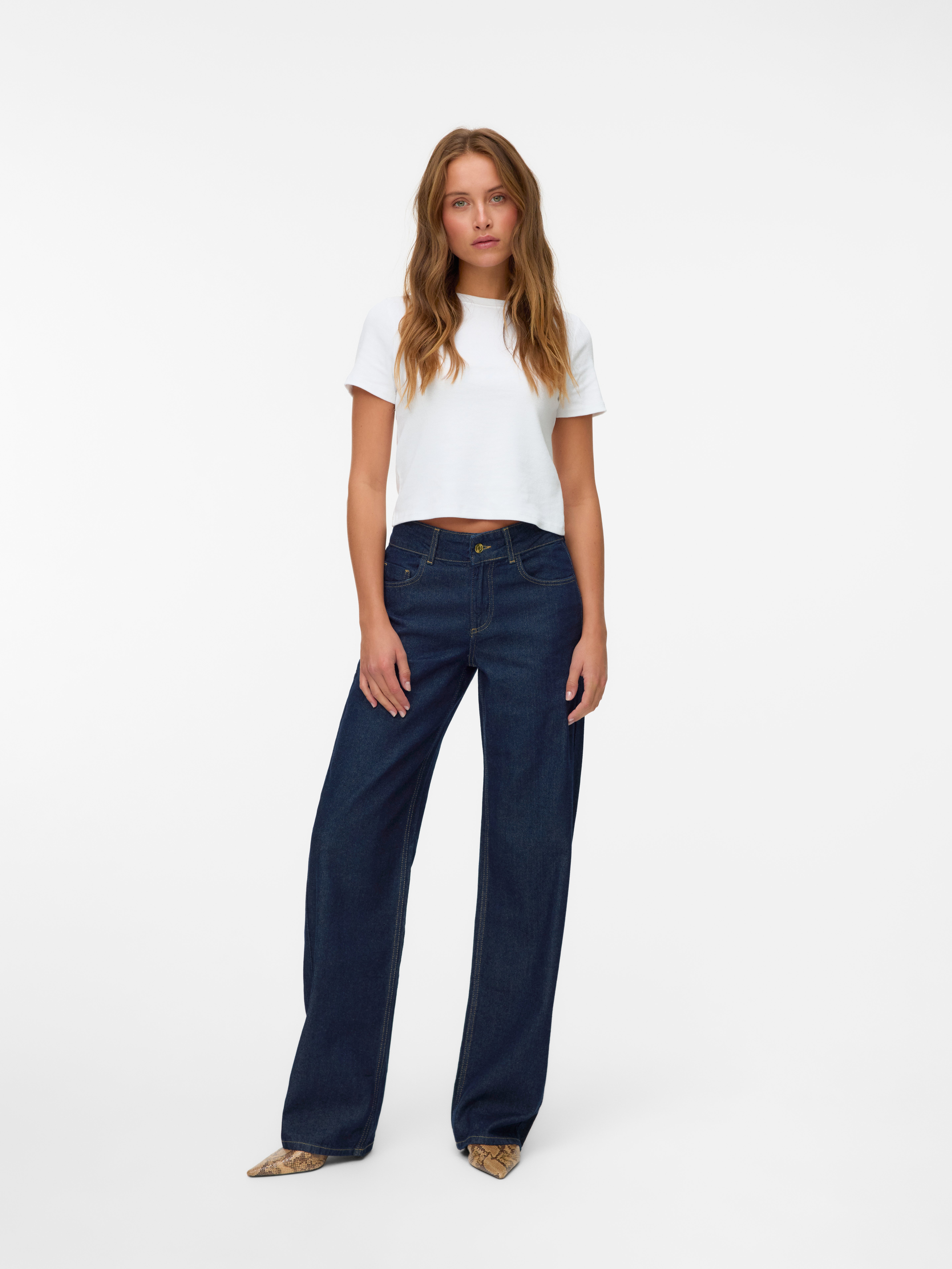 SNRANCY Mid rise Wide leg fit Jeans