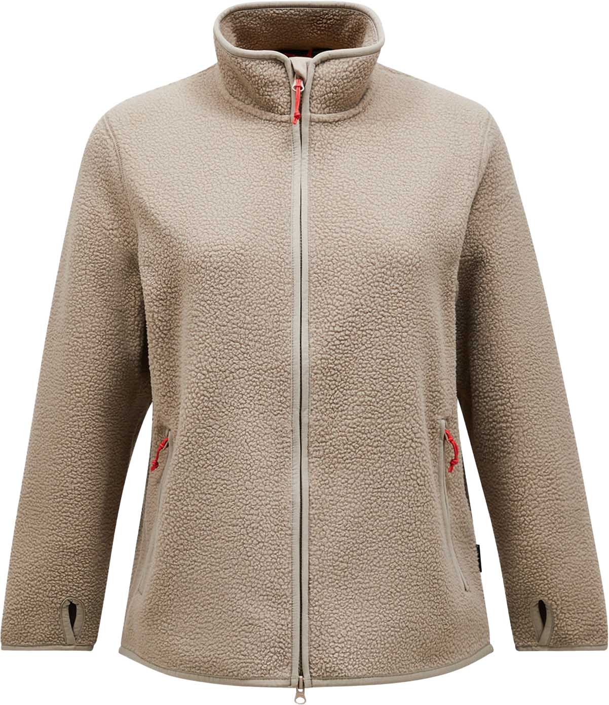 Pile Zip Jacket Dame Avid Beige